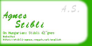 agnes stibli business card